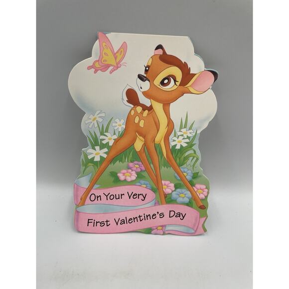 Vintage Baby's First Valentine Bambi Gibson Greetings Card - Picture 1 of 4